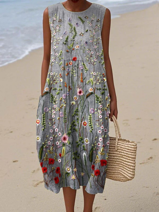 Cara | Wildflower Midi Kjole