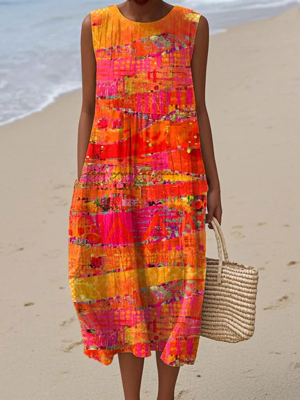 Faye| Sunset Midi Kjole