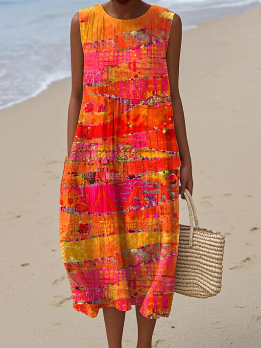Faye| Sunset Midi Kjole