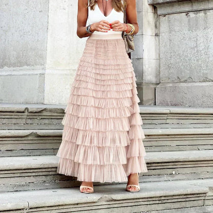 Theresa | Elegant Tulle Midi Skirt til Kvinder