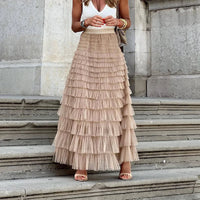 Theresa | Elegant Tulle Midi Skirt til Kvinder