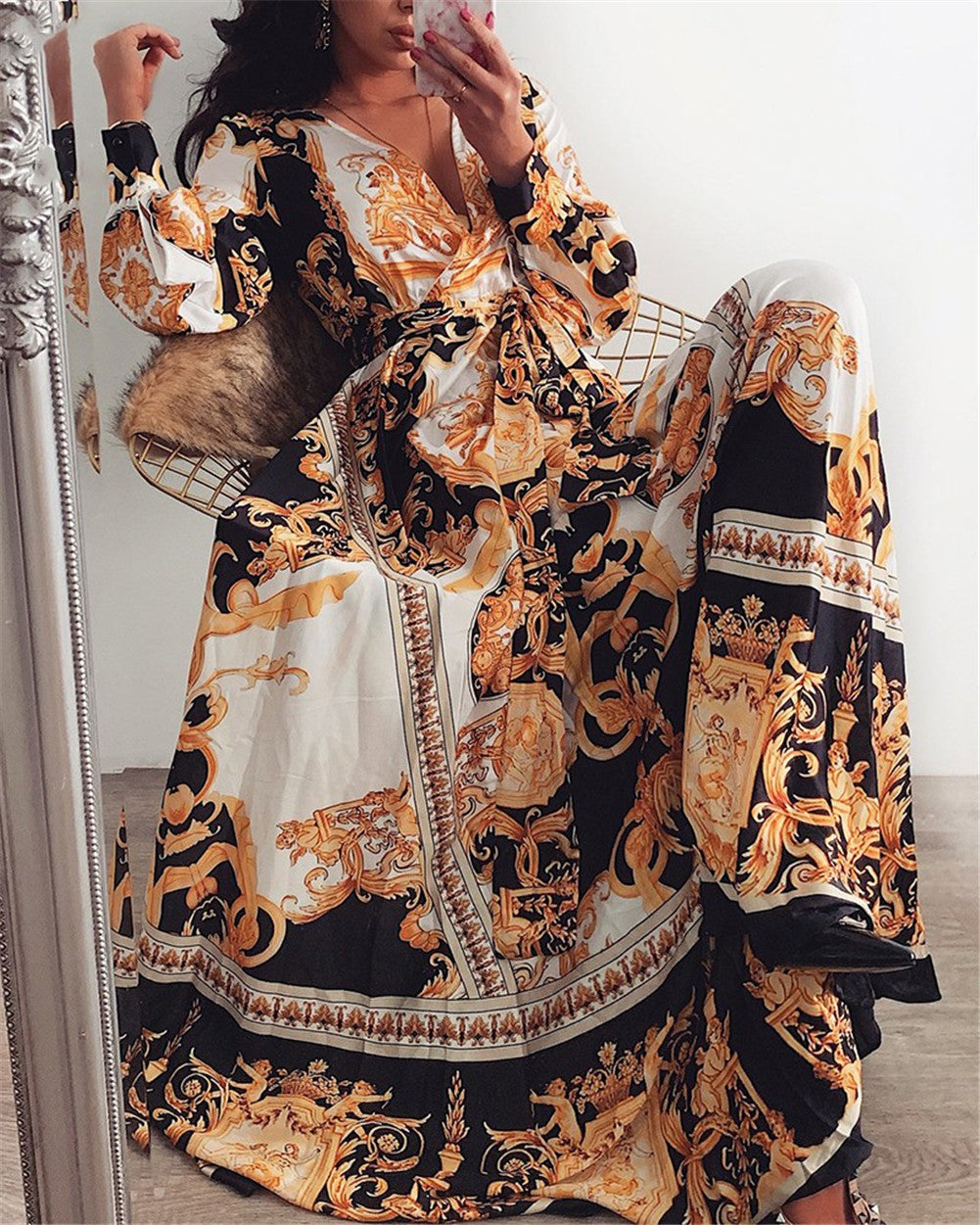 Harmony | Bohemian Maxi Kjole - Elegant og Flydende