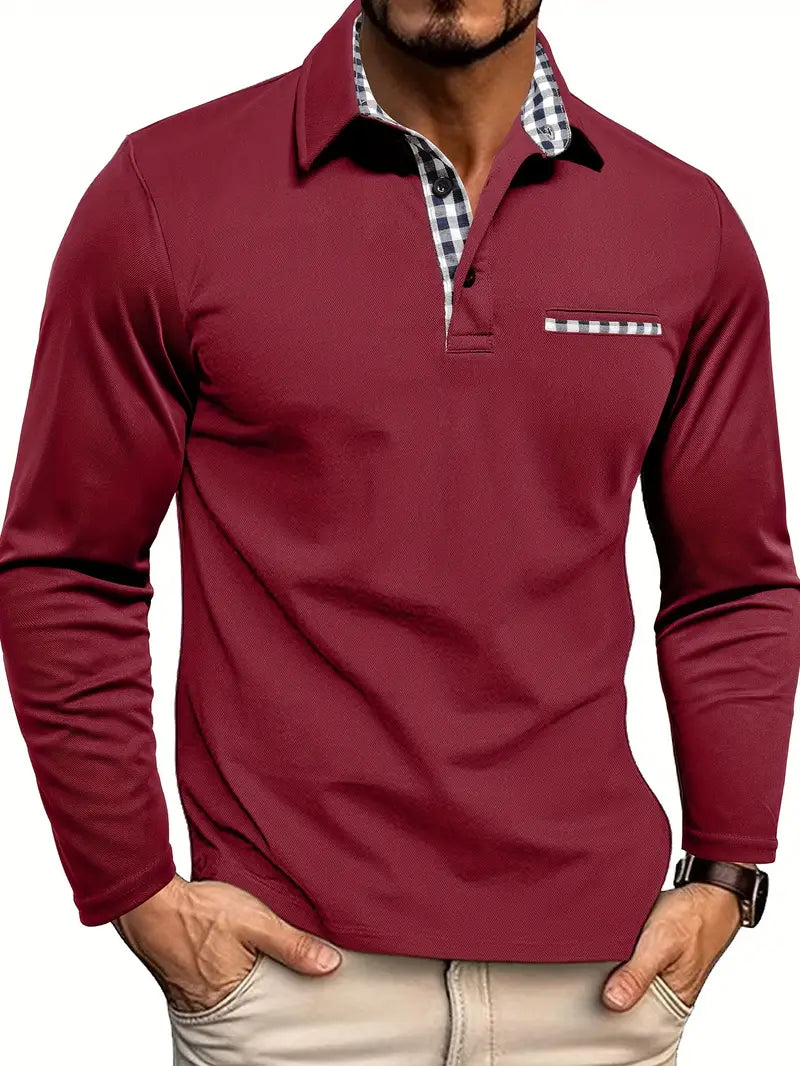 Raymond | Klassisk Herre Sommer Polo Shirt med Lange Ærmer