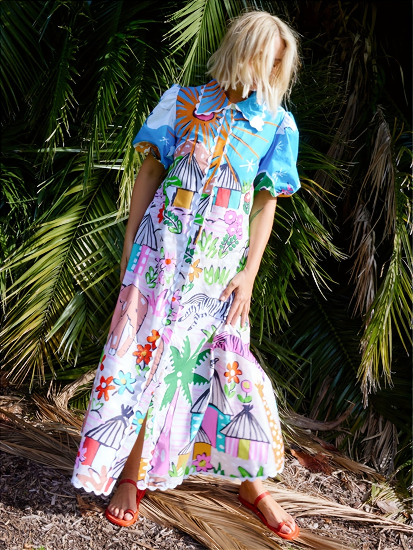 Carolyn | Chic Midi Kjole til Sommer