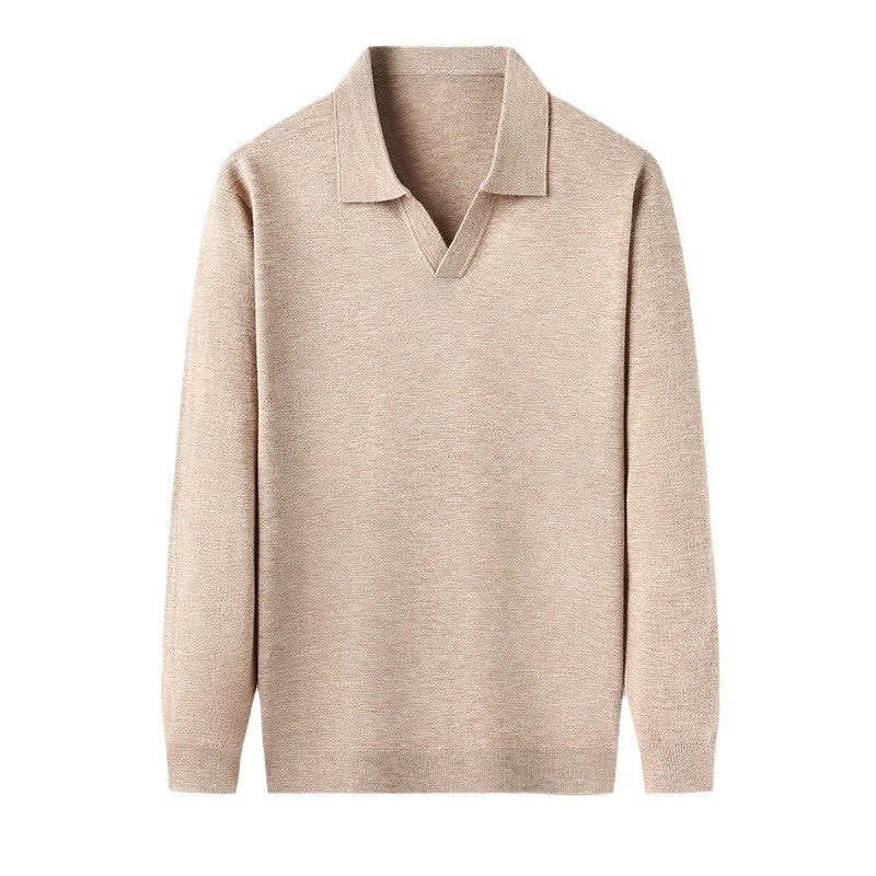 Benjamin | Herre Langærmet V-Hals Polo T-shirt
