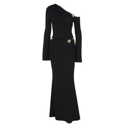 Angela | Kvinders One Shoulder Maxi Skirt Set