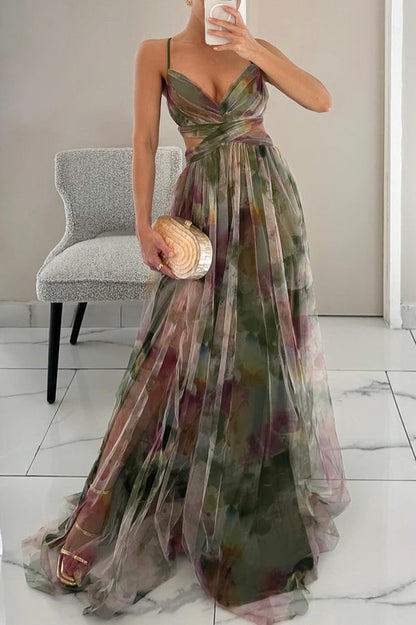 Madeline | Blomstret Maxi Kjole for Ubesværet Elegance