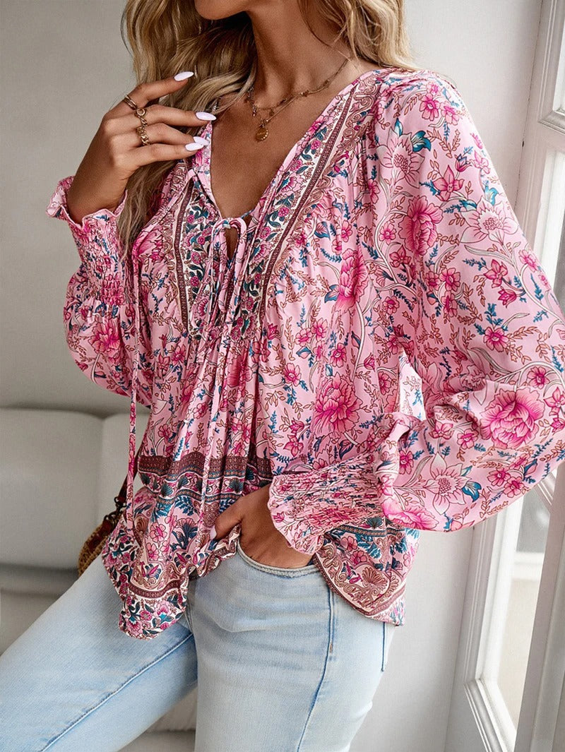 Linda | Stilfuld Sommer Blomstret Top
