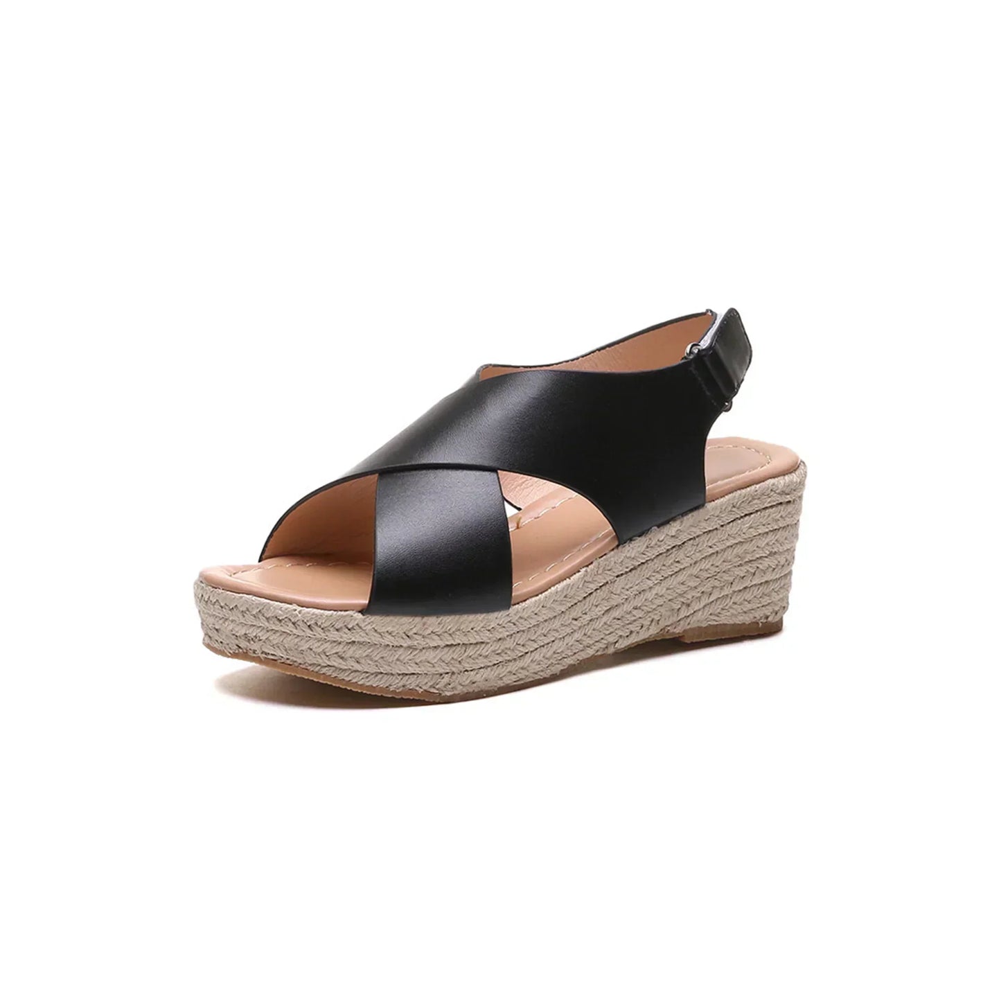 Monika | Stilfulde Wedge Sandaler med Krydsremme