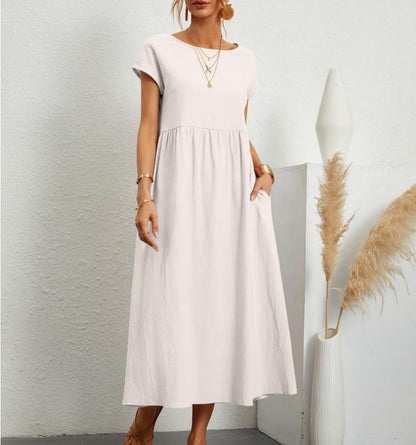 Sylvia | Elegant Afslappet Midi Kjole