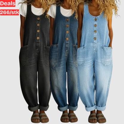 Lina – Vintage denim jumpsuit