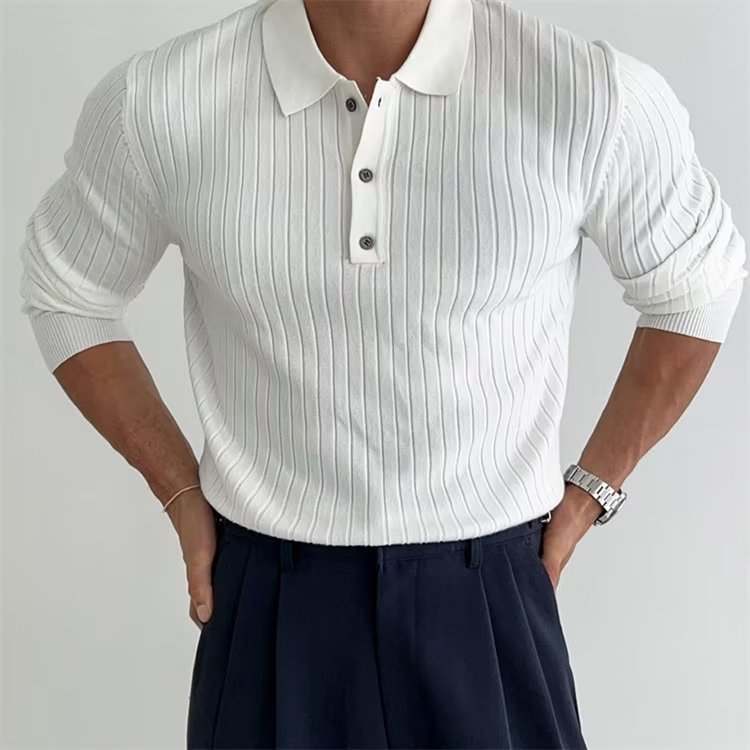 Douglas | Herre Slim Fit Langærmet Polo Shirt