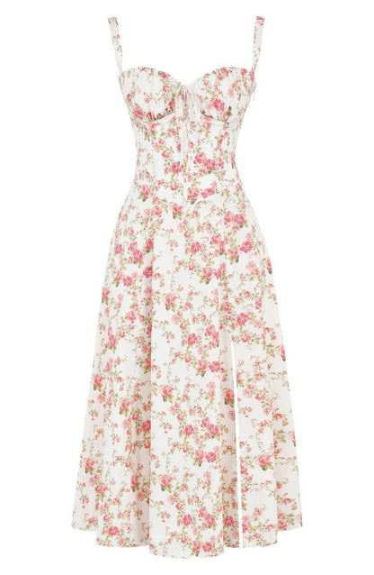 Sally | Forårskjole - Blomsterprint Festkjole
