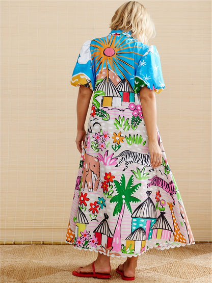 Carolyn | Chic Midi Kjole til Sommer