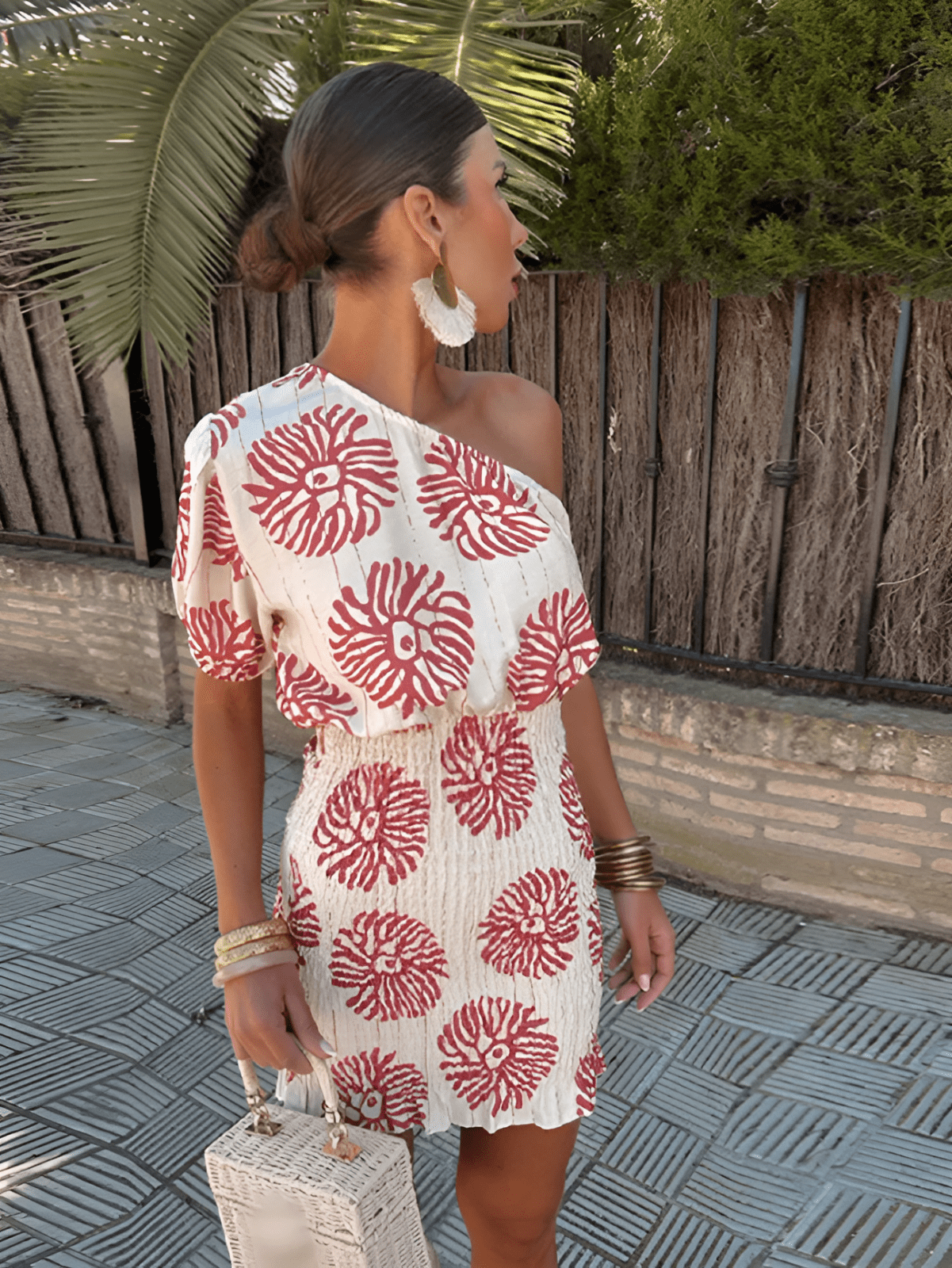 Melinda | Elegant Sommer Mini Kjole med Dristige Mønstre