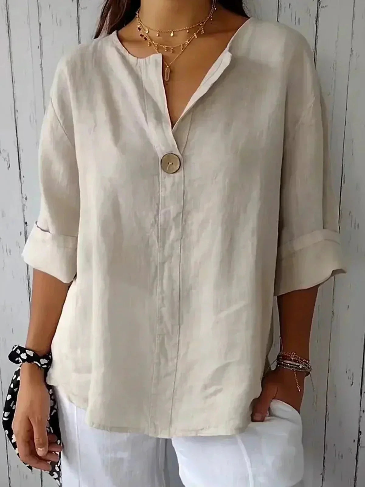 Christine | Kvinders Oversized Knappet Bluse