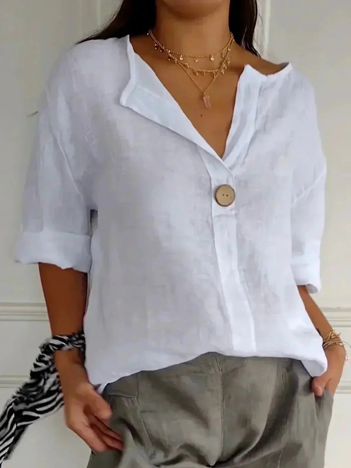 Christine | Kvinders Oversized Knappet Bluse
