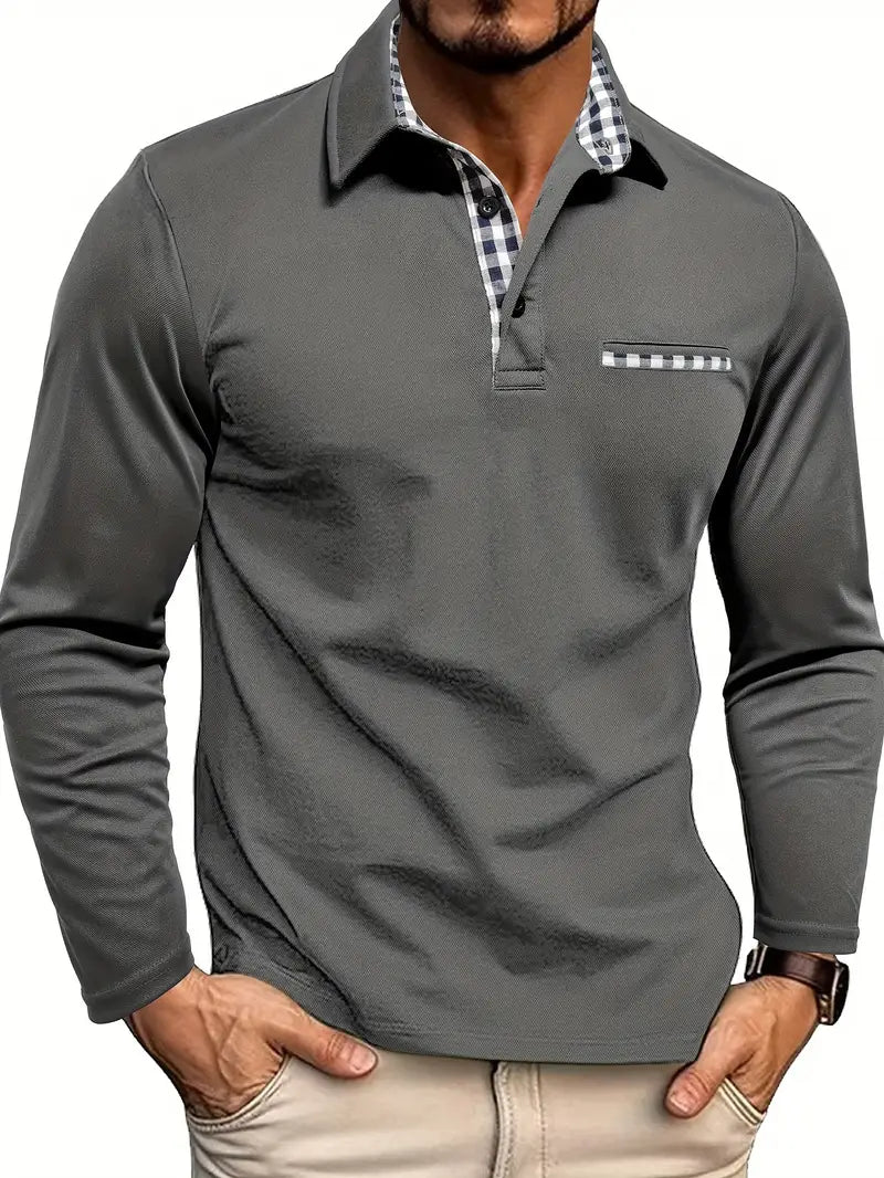 Raymond | Klassisk Herre Sommer Polo Shirt med Lange Ærmer