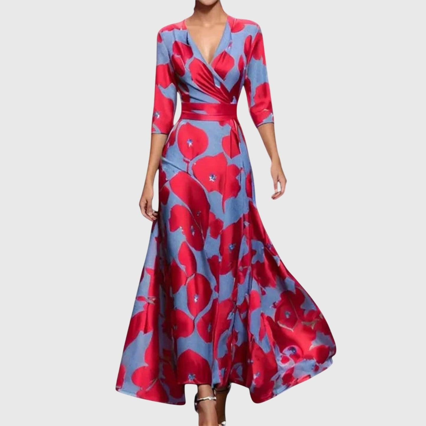 Donna | Kvinders V-hals Wrap Maxi Kjole