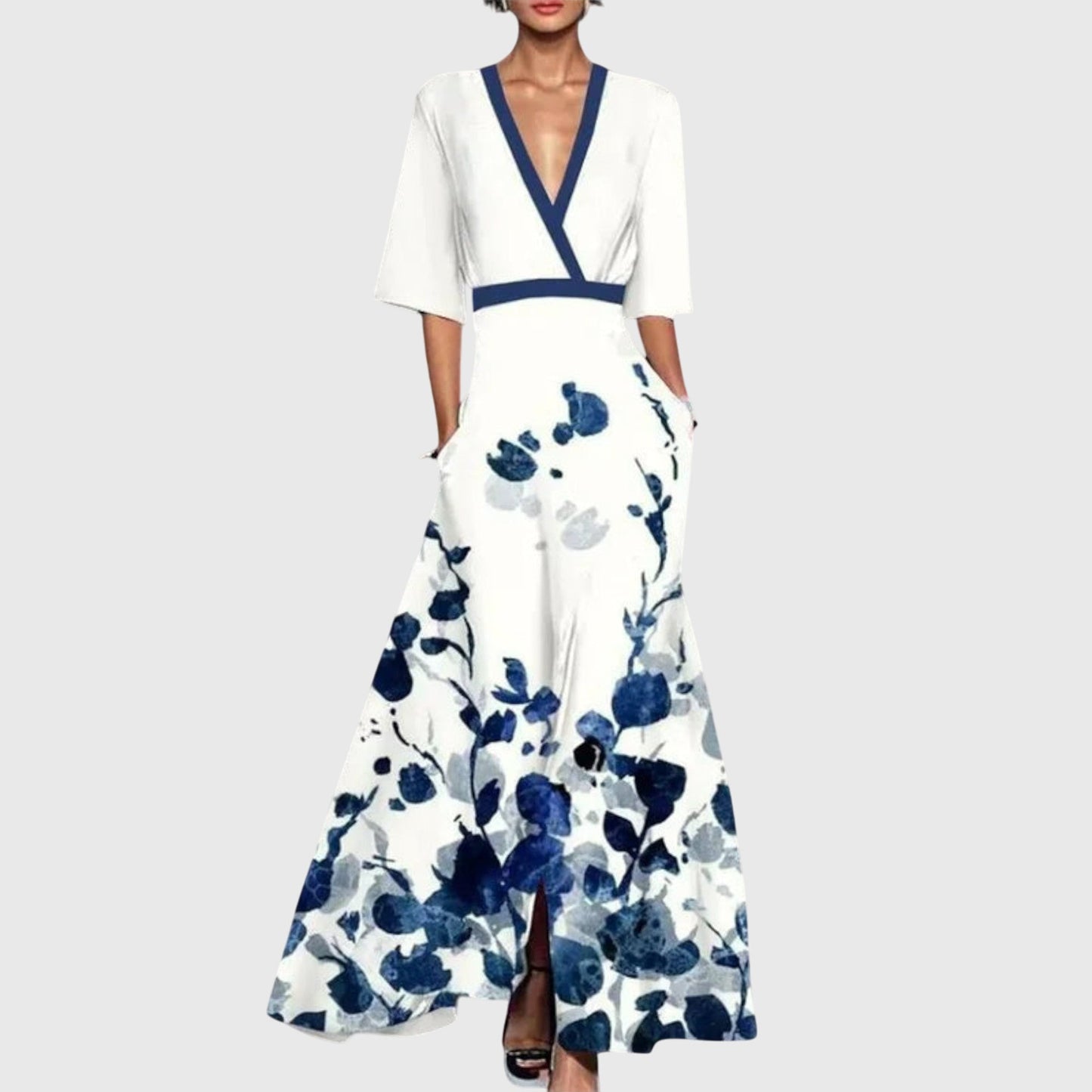 Donna | Kvinders V-hals Wrap Maxi Kjole