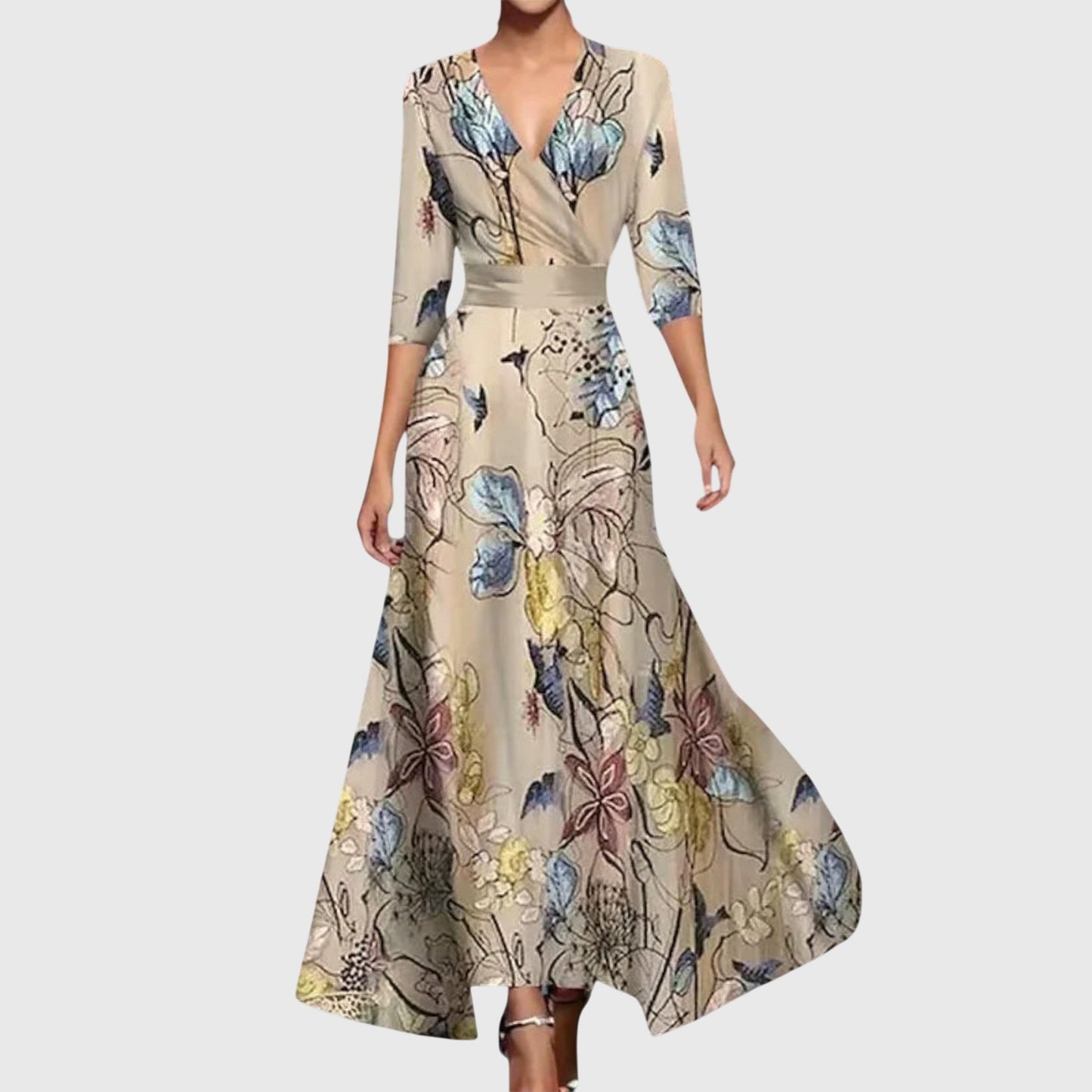 Donna | Kvinders V-hals Wrap Maxi Kjole