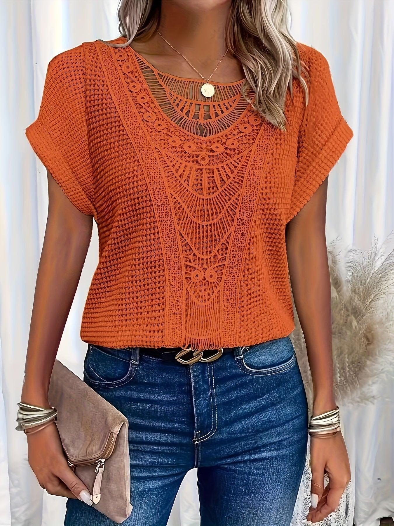 Rachel | Smukt Detaljeret Strikket Top