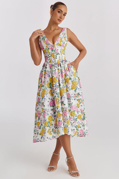 Sophia | Elegant Blomsterkjole til Sommer