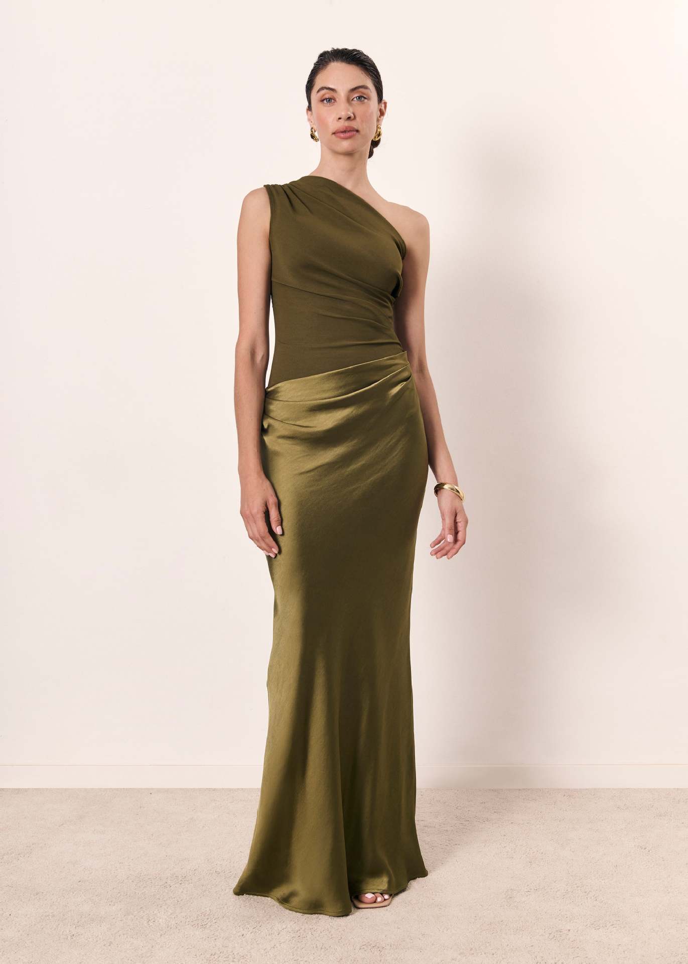 Frances | Kvinders Ærmeløs One Shoulder Maxi Kjole