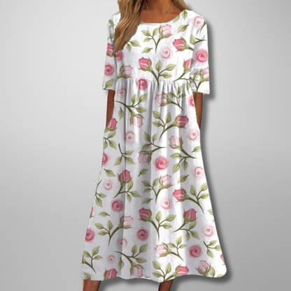 Gale | Kvinders Blomster Empire Talje Maxi Kjole