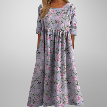 Gale | Kvinders Blomster Empire Talje Maxi Kjole