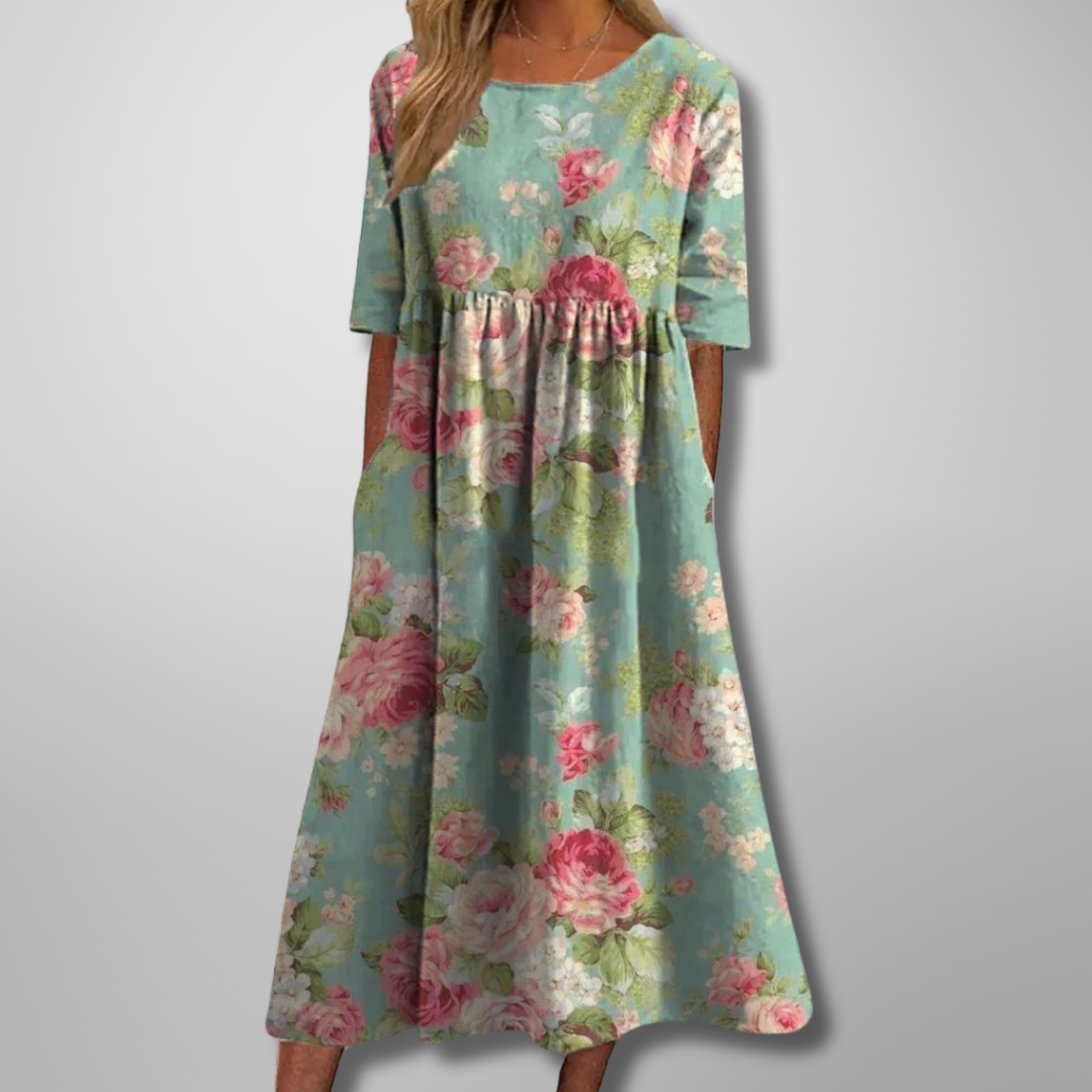 Gale | Kvinders Blomster Empire Talje Maxi Kjole