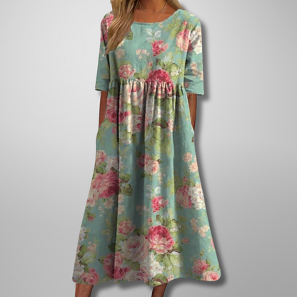 Gale | Kvinders Blomster Empire Talje Maxi Kjole
