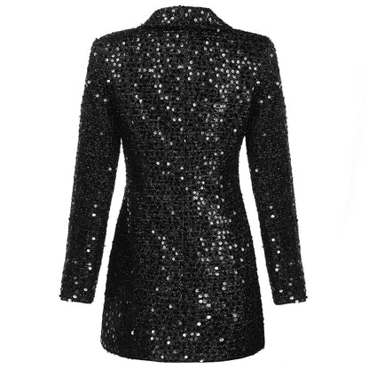 Gloria | Kvinders Paillet Blazer Mini Kjole