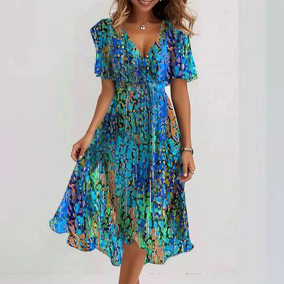 Harper | Kvinders V-Hals Wrap Midi Kjole