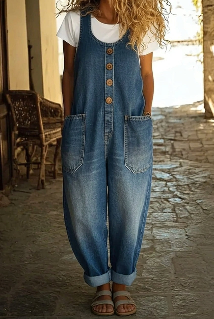 Lina – Vintage denim jumpsuit