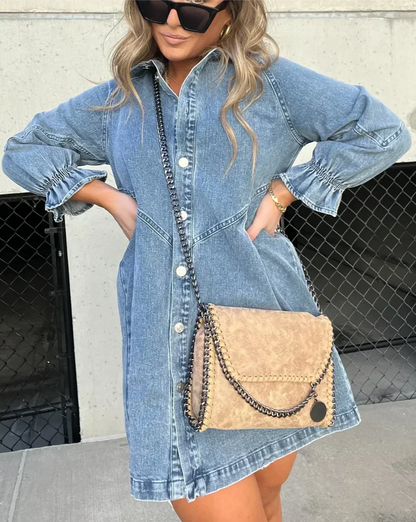 Lydia | Stilig Denim Kjole til Kvinder