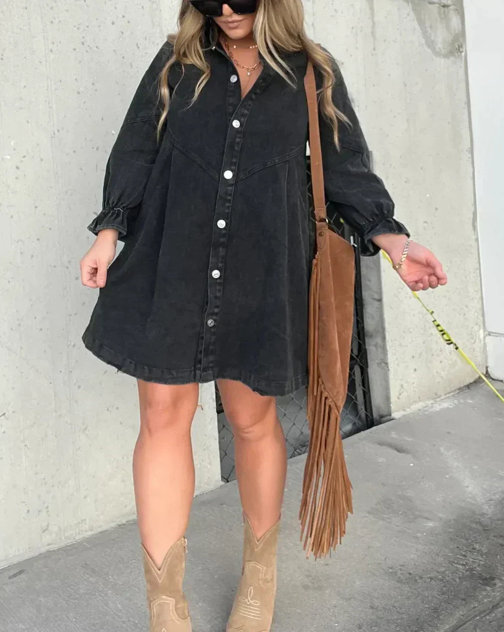 Lydia | Stilig Denim Kjole til Kvinder