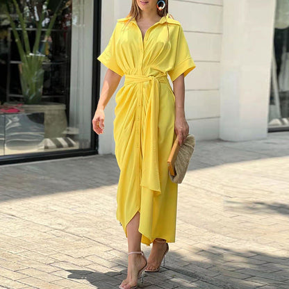 Susan | Elegant Sommer Drape Kjole til Stilfuld Komfort