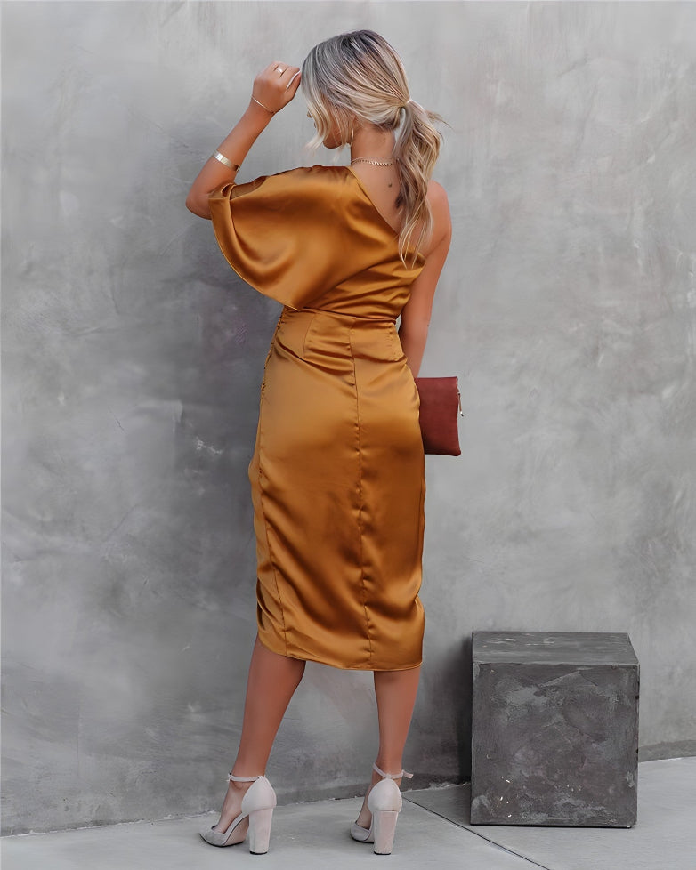 Josephine | Kvinders One Shoulder Midi Kjole