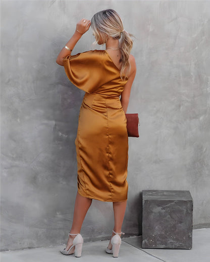 Josephine | Kvinders One Shoulder Midi Kjole