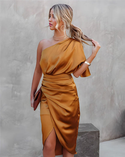Josephine | Kvinders One Shoulder Midi Kjole