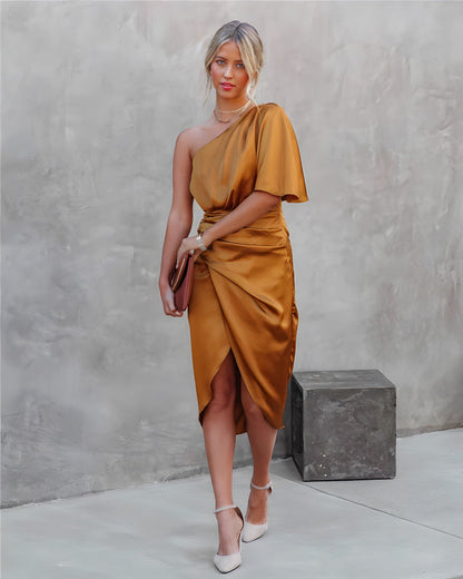 Josephine | Kvinders One Shoulder Midi Kjole