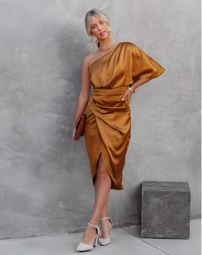 Josephine | Kvinders One Shoulder Midi Kjole