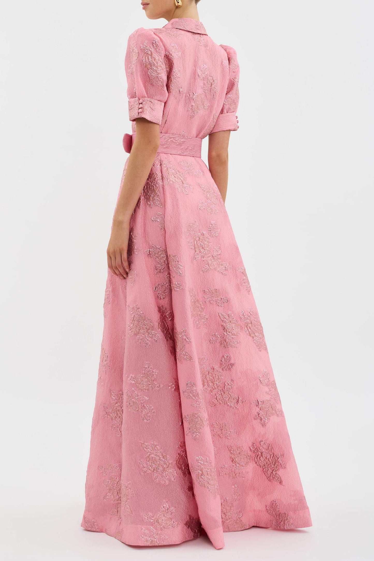 Penny | Elegant Blomster Maxi Kjole med Bælte