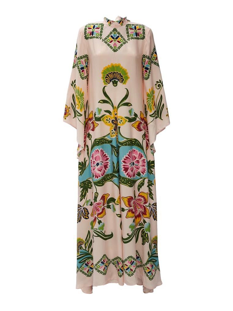Jillian | Elegant Floral Langærmet Maxi Kjole til Alle Anledninger
