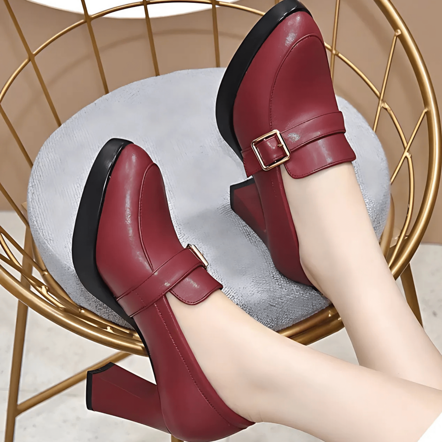 Jamie | Kvinders Blokhæls Platform Loafers