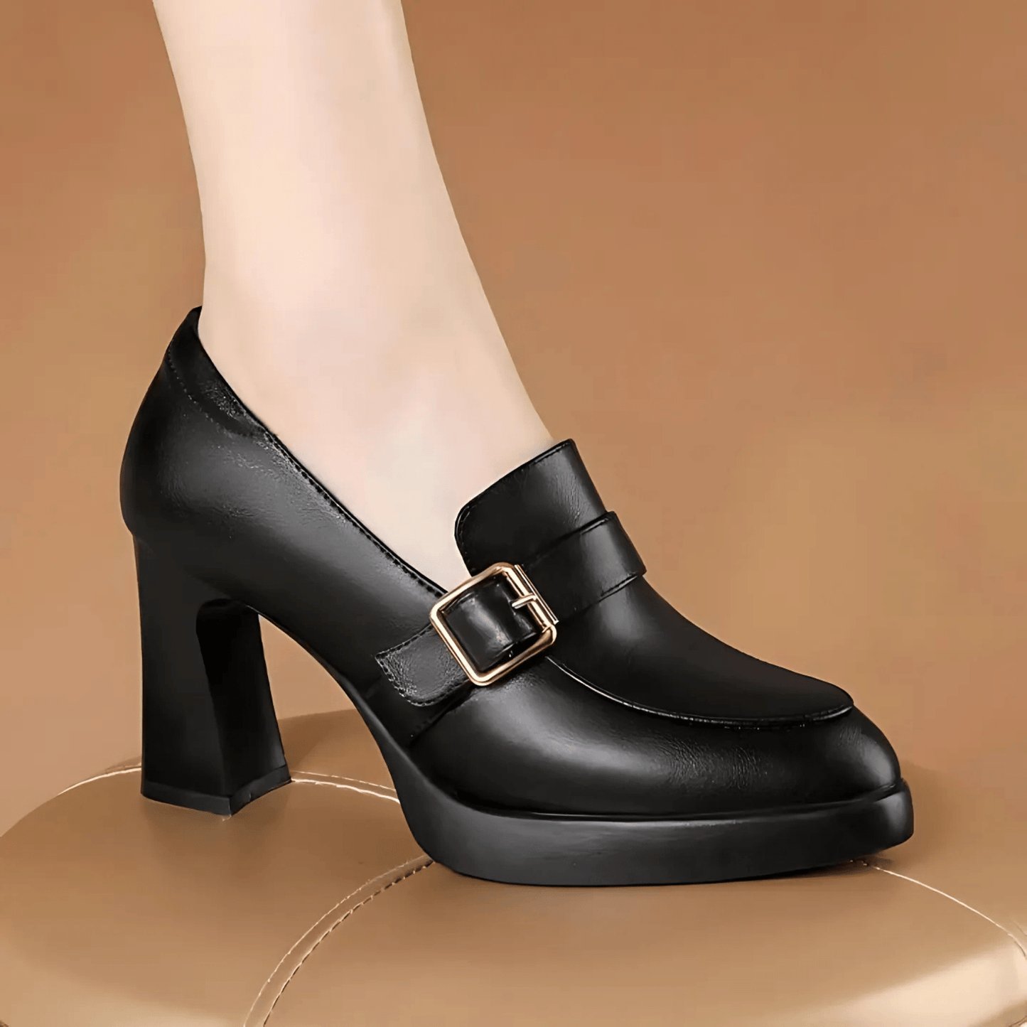 Jamie | Kvinders Blokhæls Platform Loafers
