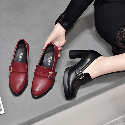 Jamie | Kvinders Blokhæls Platform Loafers