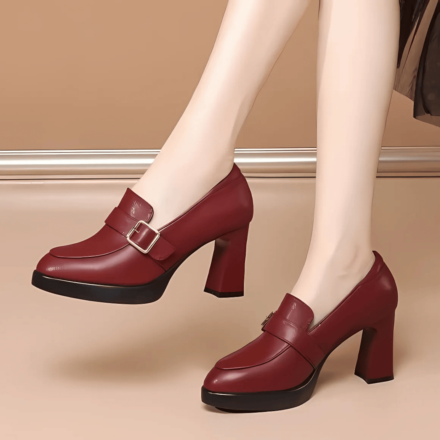 Jamie | Kvinders Blokhæls Platform Loafers