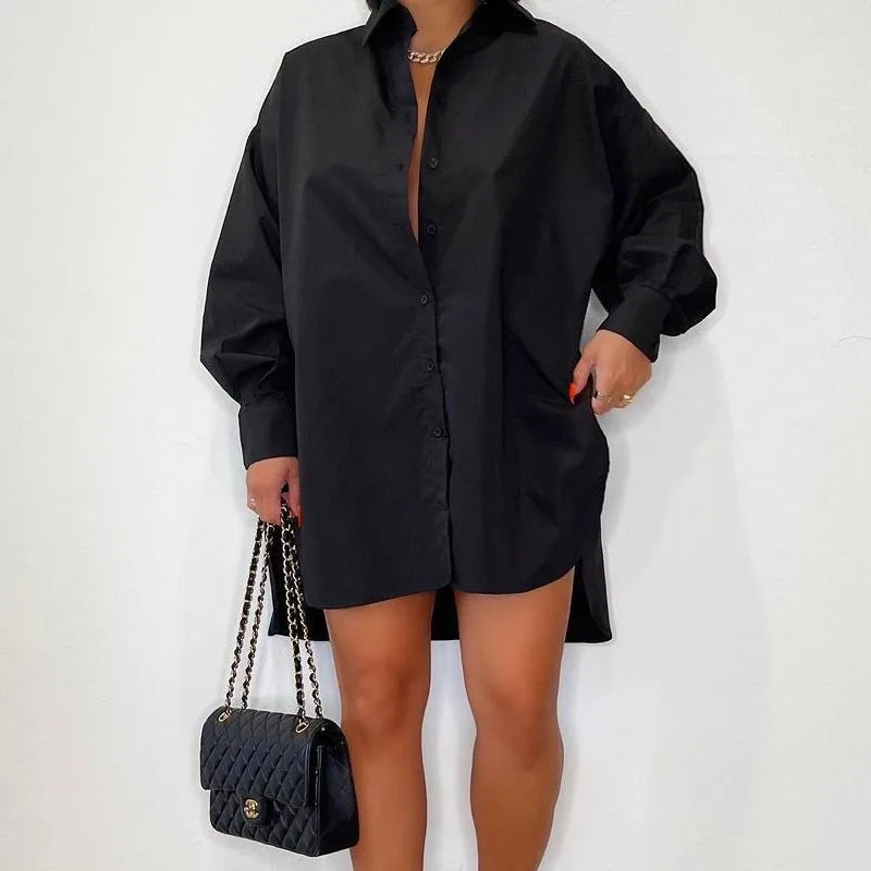 Karina | Kvinders Oversized Mini Skjortekjole